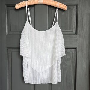 Jessica Simpson White Layered Women's Top, size small